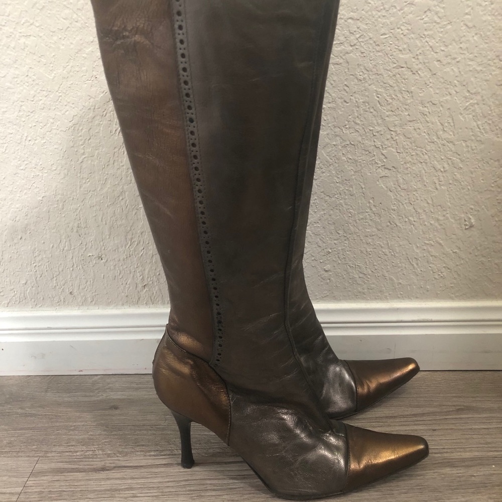 Donald J. Pliner metallic boots